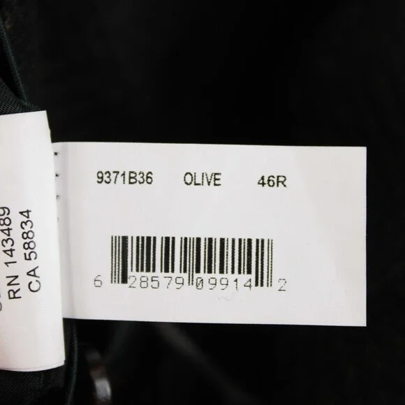 Cardinal of Canada NWT Overcoat Size 46R US in Green Herringbone Wool/Cash Blend